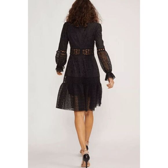 Cynthia Rowley Black Wicker Park Lace Eyelet Dress Size 8 NWT - Picture 14 of 14